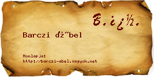 Barczi Ábel névjegykártya